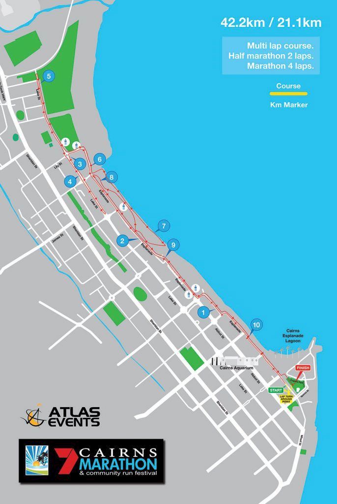 Cairns Marathon Festival Mappa del percorso