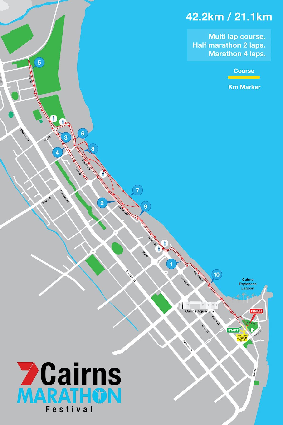 Cairns Marathon Festival Mappa del percorso