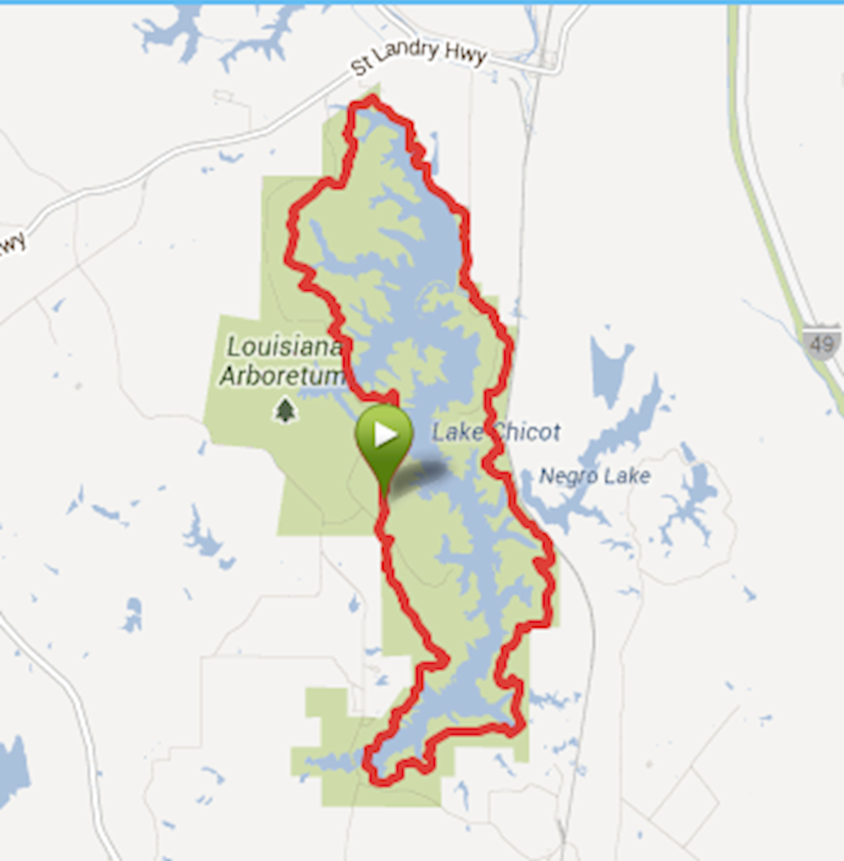 Cajun Coyote Ultras & Trail Run Fest Route Map