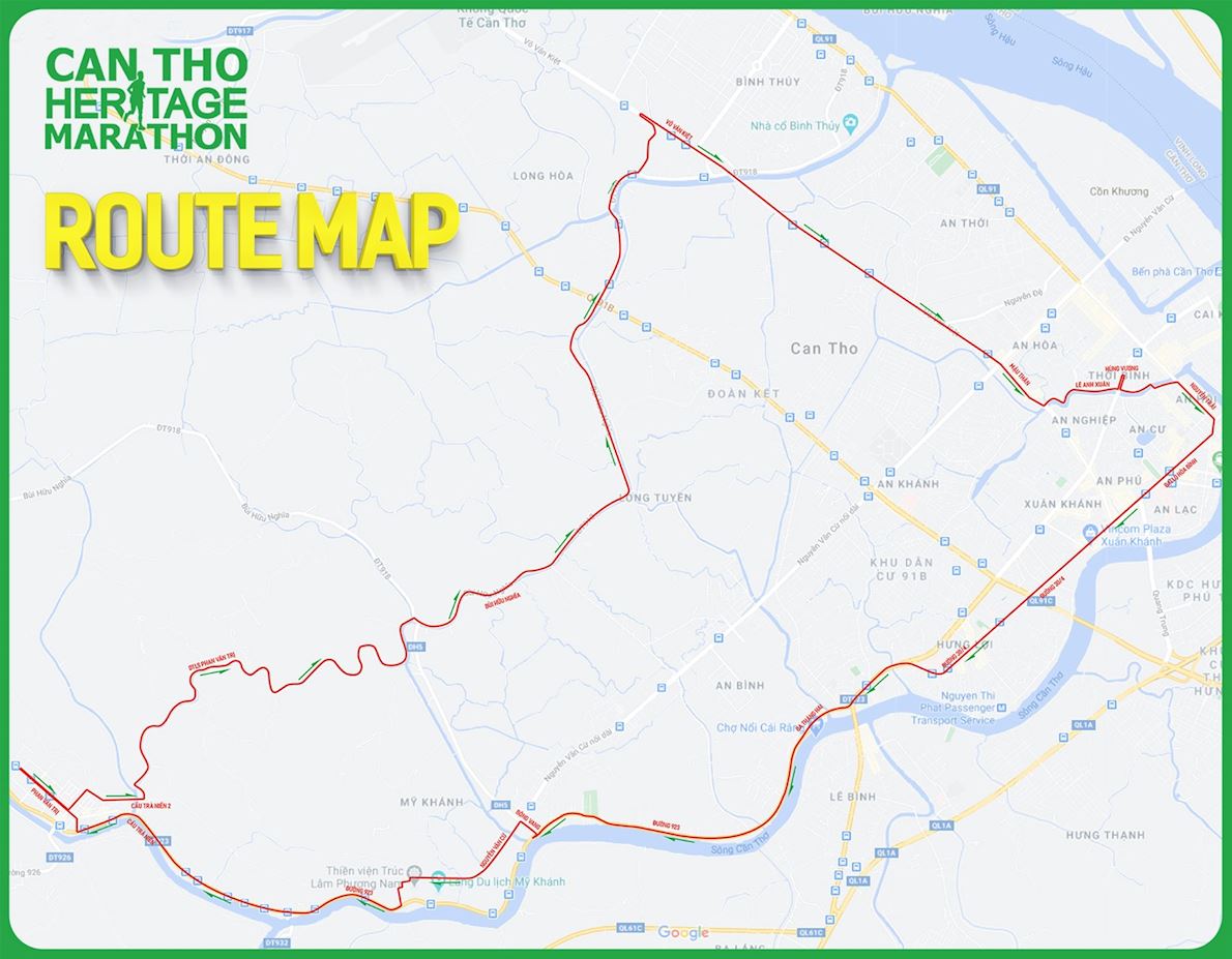 Can Tho Heritage Marathon Route Map