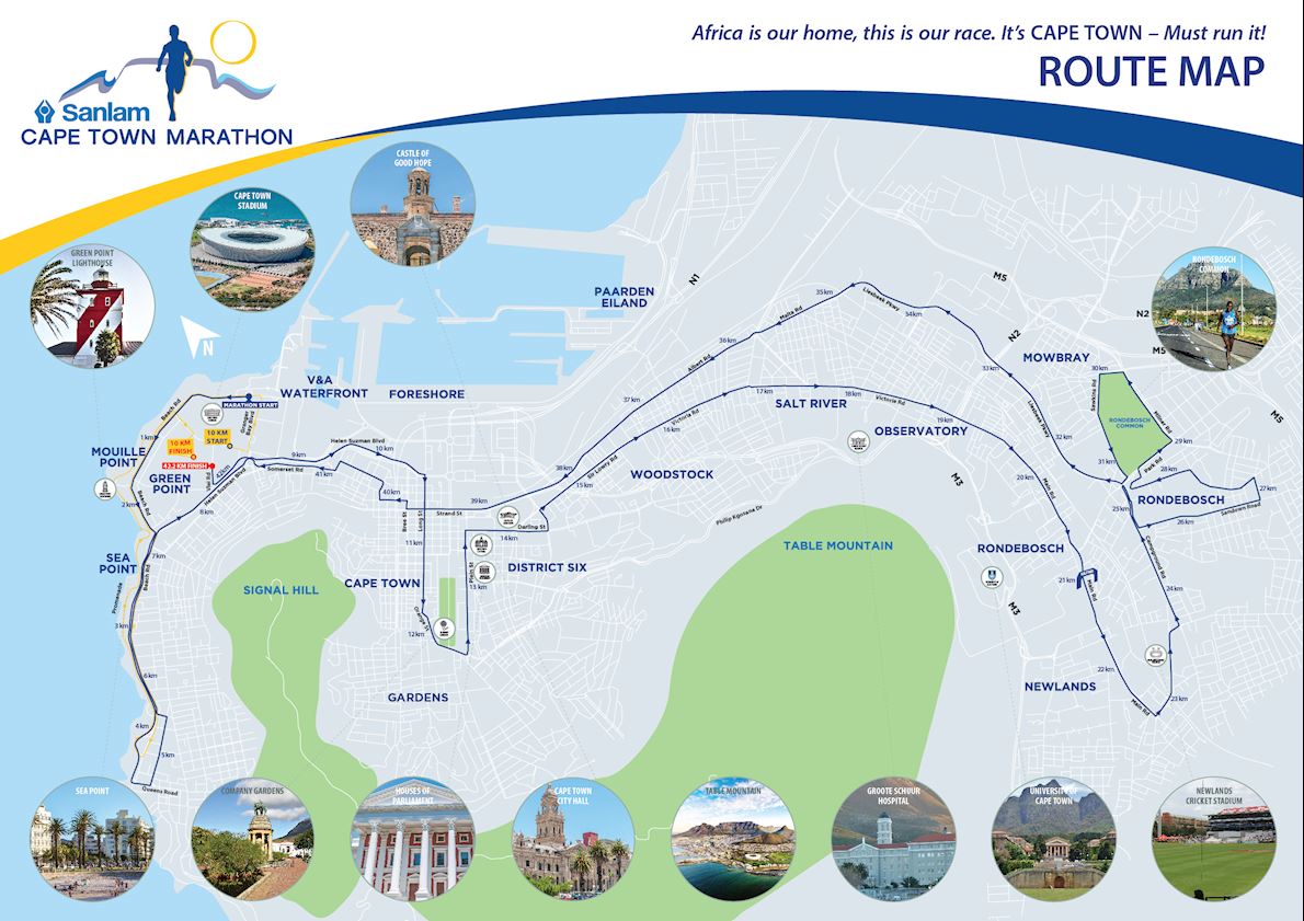 Sanlam Cape Town Marathon Mappa del percorso