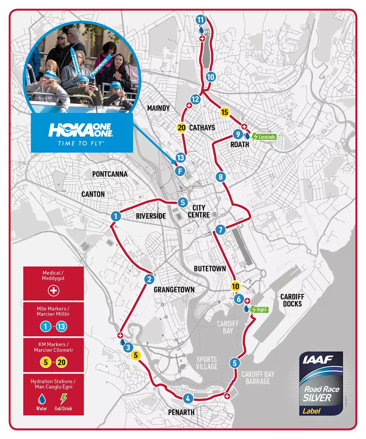 Principality  Cardiff Half Routenkarte