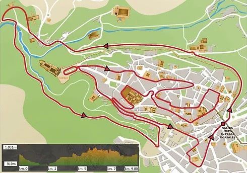 XIII Carrera Monumental Innoporc ciudad de Segovia Mappa del percorso