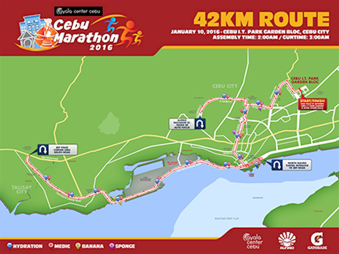 Cebu Marathon Course Map 1190 