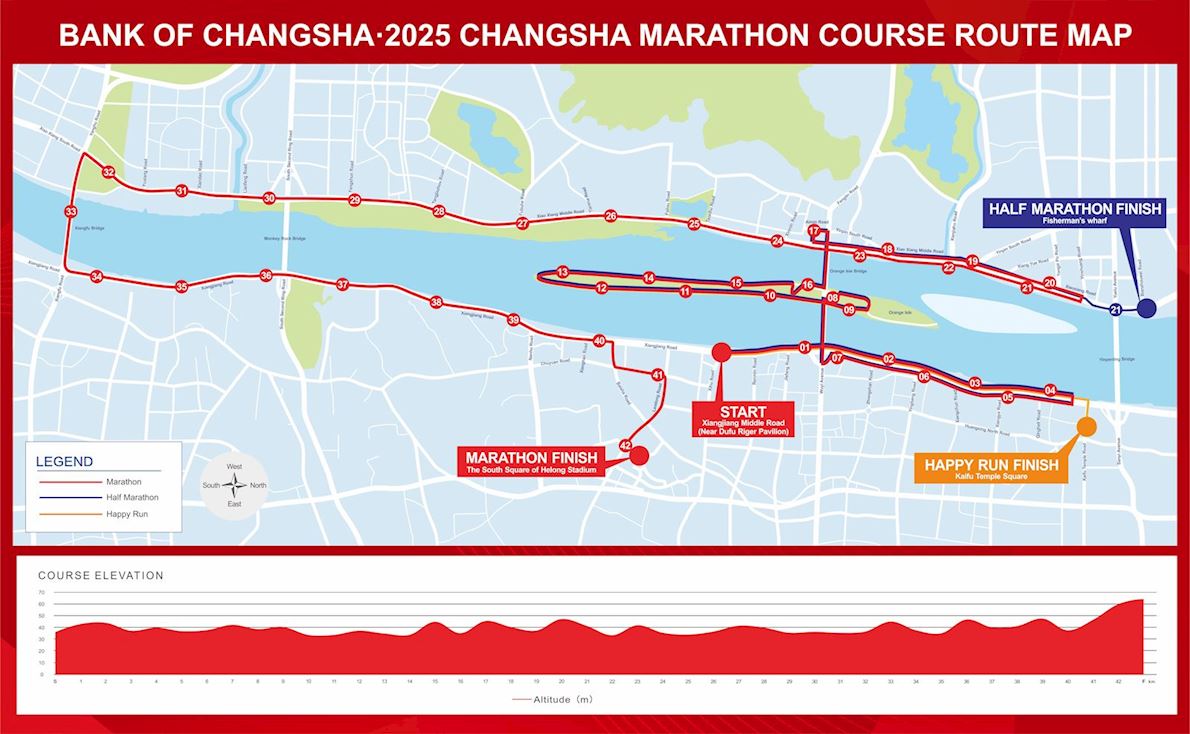Changsha Marathon ITINERAIRE
