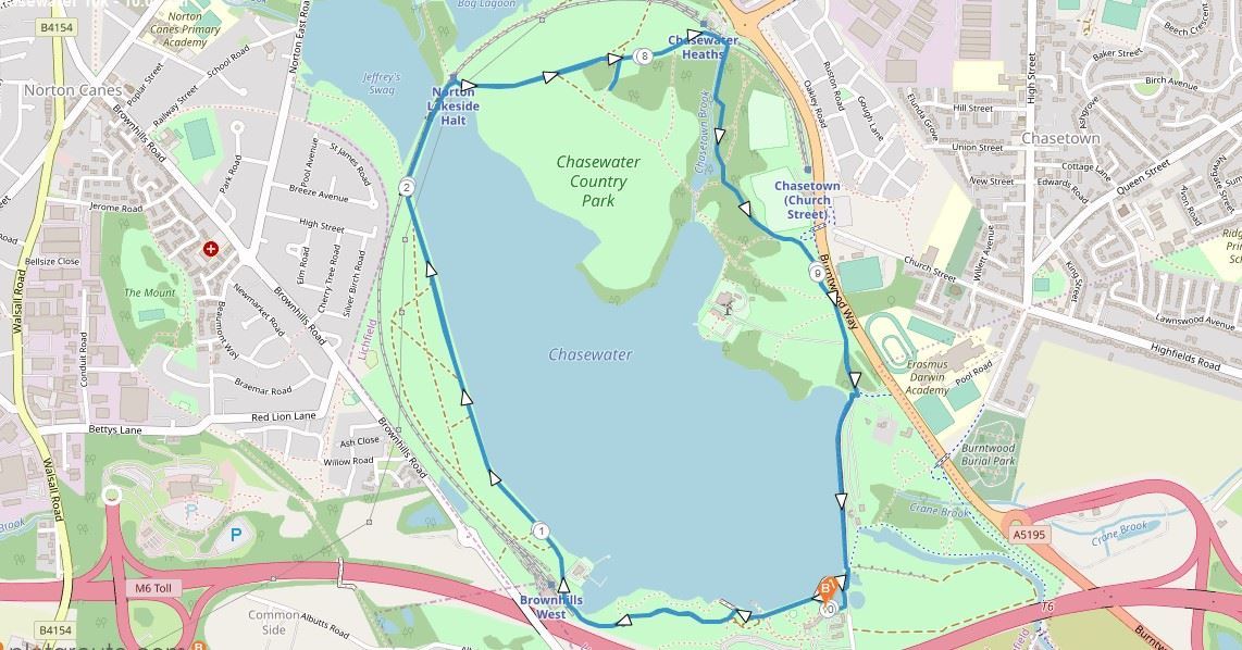 Chasewater Christmas Pudding Dash Route Map