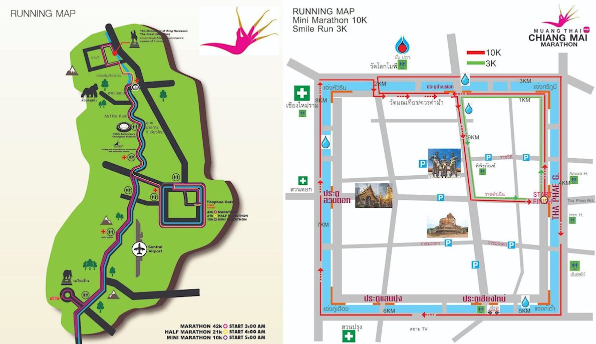 Chiang Mai Marathon Routenkarte