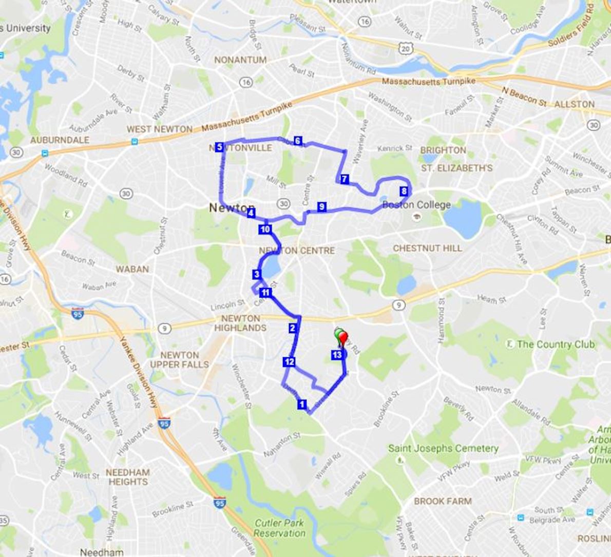 Chilly Half Marathon MAPA DEL RECORRIDO DE