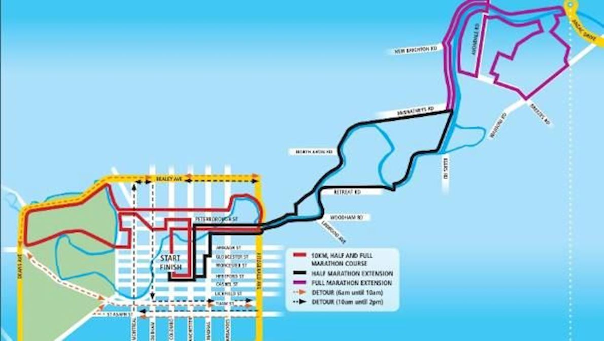 Christchurch Marathon Route Map