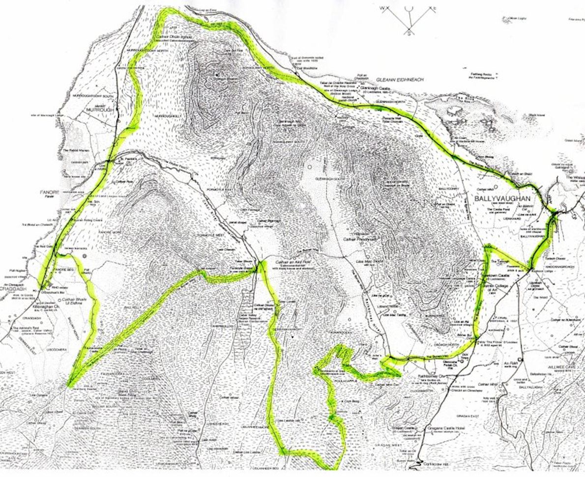 Clare Burren Marathon Challenge MAPA DEL RECORRIDO DE