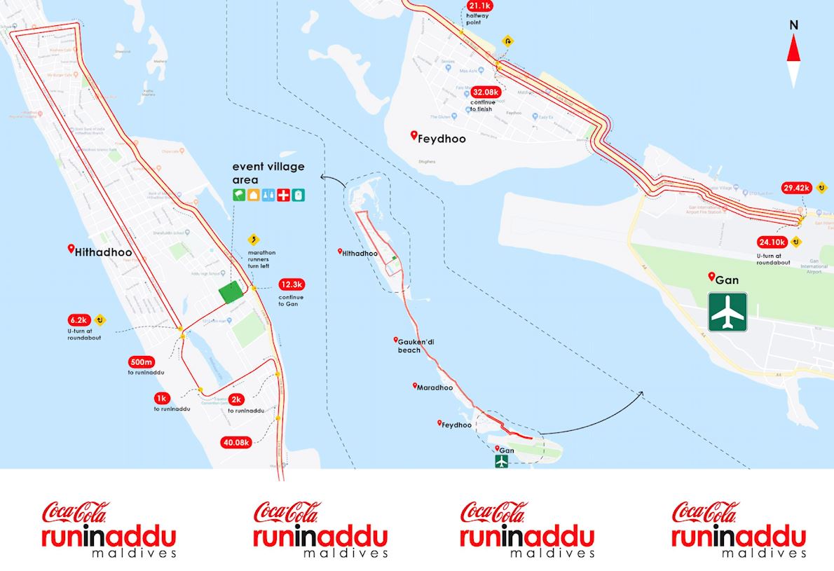 Coca-Cola Run In Addu ITINERAIRE