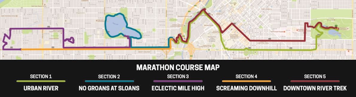 Denver Colfax Marathon 路线图