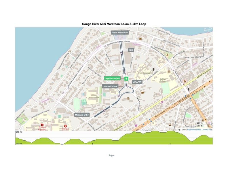 Congo River Mini Marathon ITINERAIRE