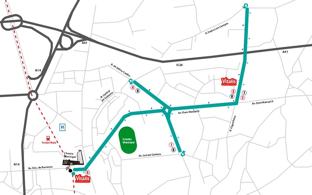 10ª Corrida Fernanda Ribeiro Route Map