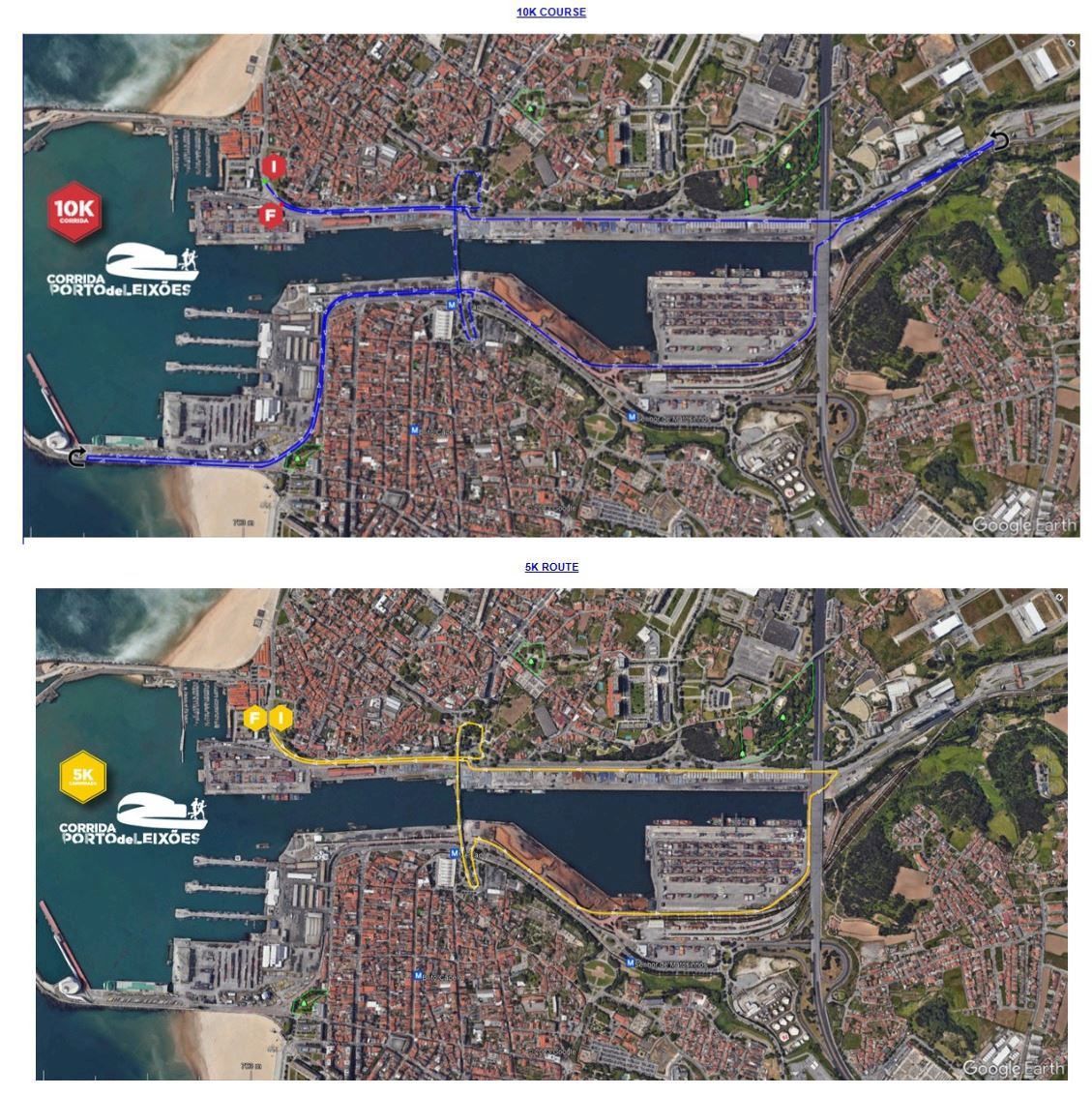 9ª Corrida Porto de Leixões Route Map