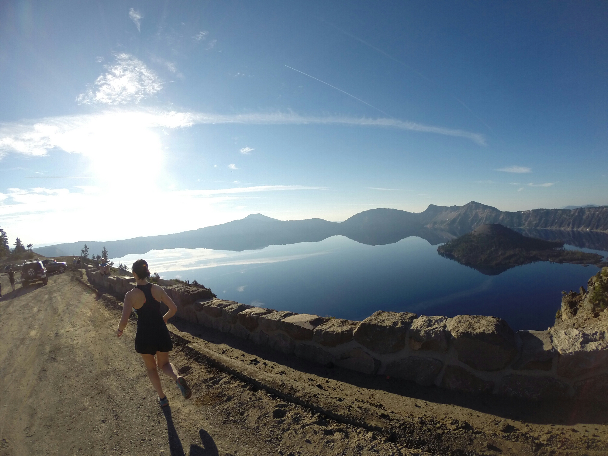 crater lake rim runs