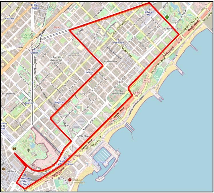 Cursa dels Nassos 10 km MAPA DEL RECORRIDO DE