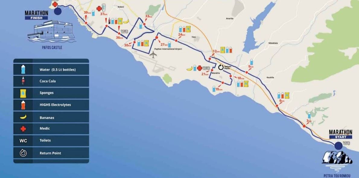 Logicom Cyprus Marathon ITINERAIRE