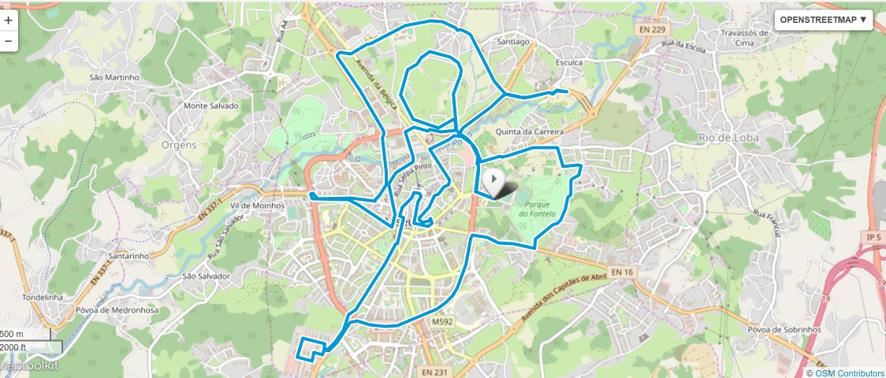 Dão Half Marathon Routenkarte