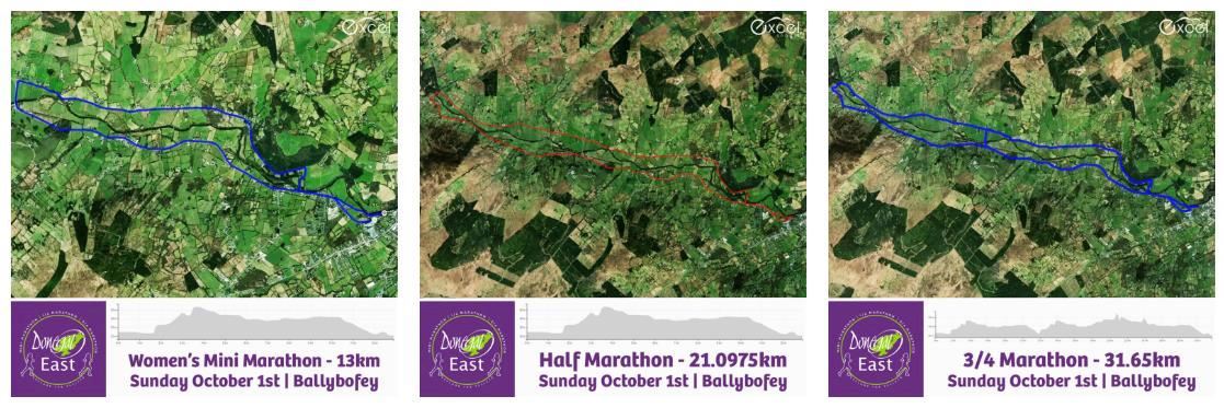 Donegal East Marathons Mappa del percorso