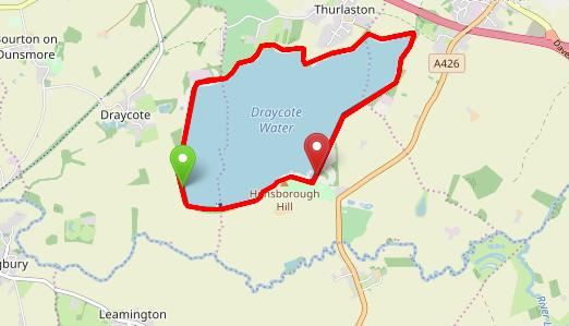 Map Of Draycote Water Draycote Water April Half Marathon | World's Marathons