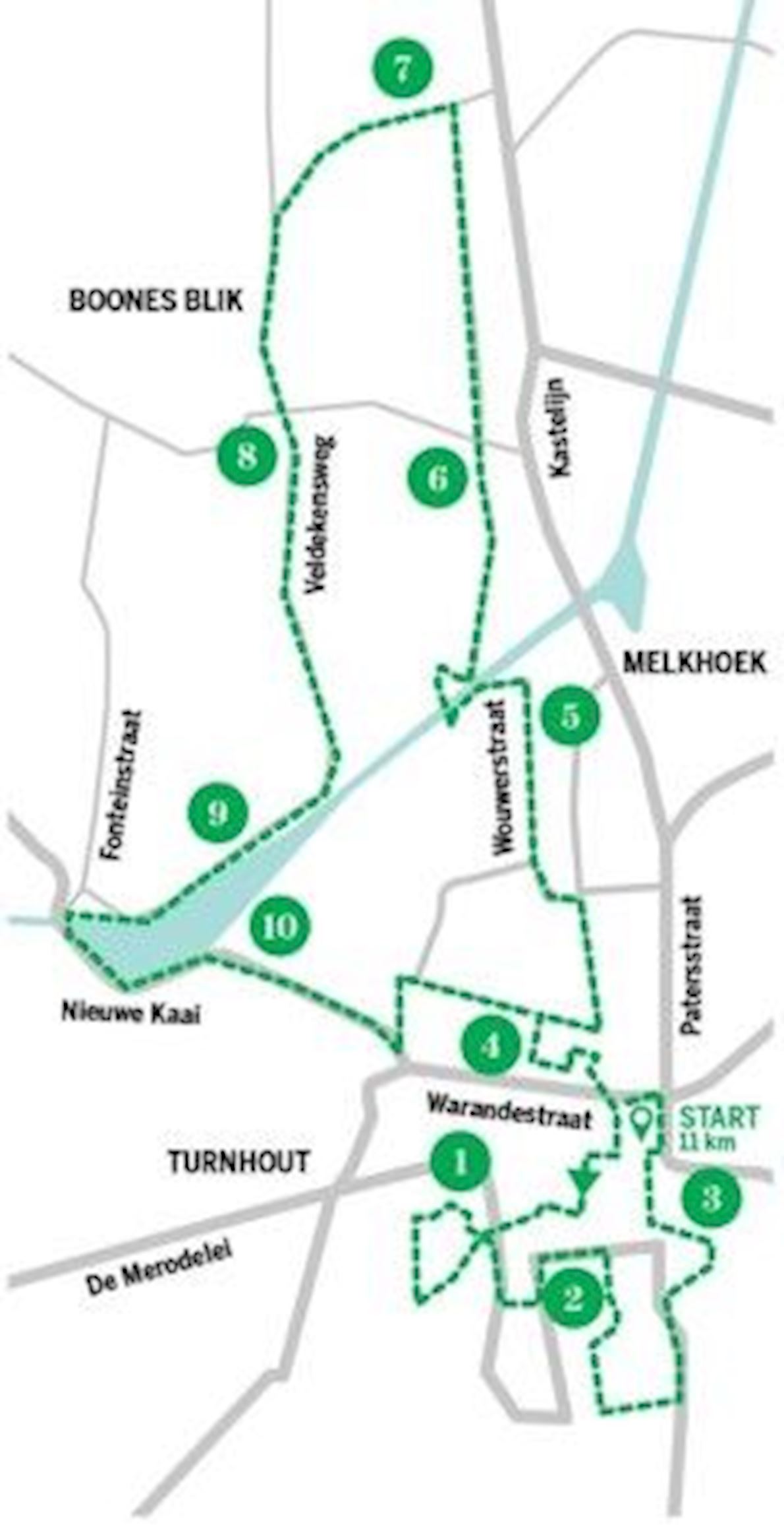 HBvLDwars Door Turnhout Mappa del percorso