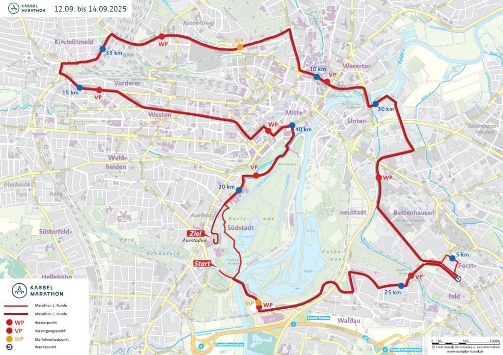 Kassel Marathon Route Map