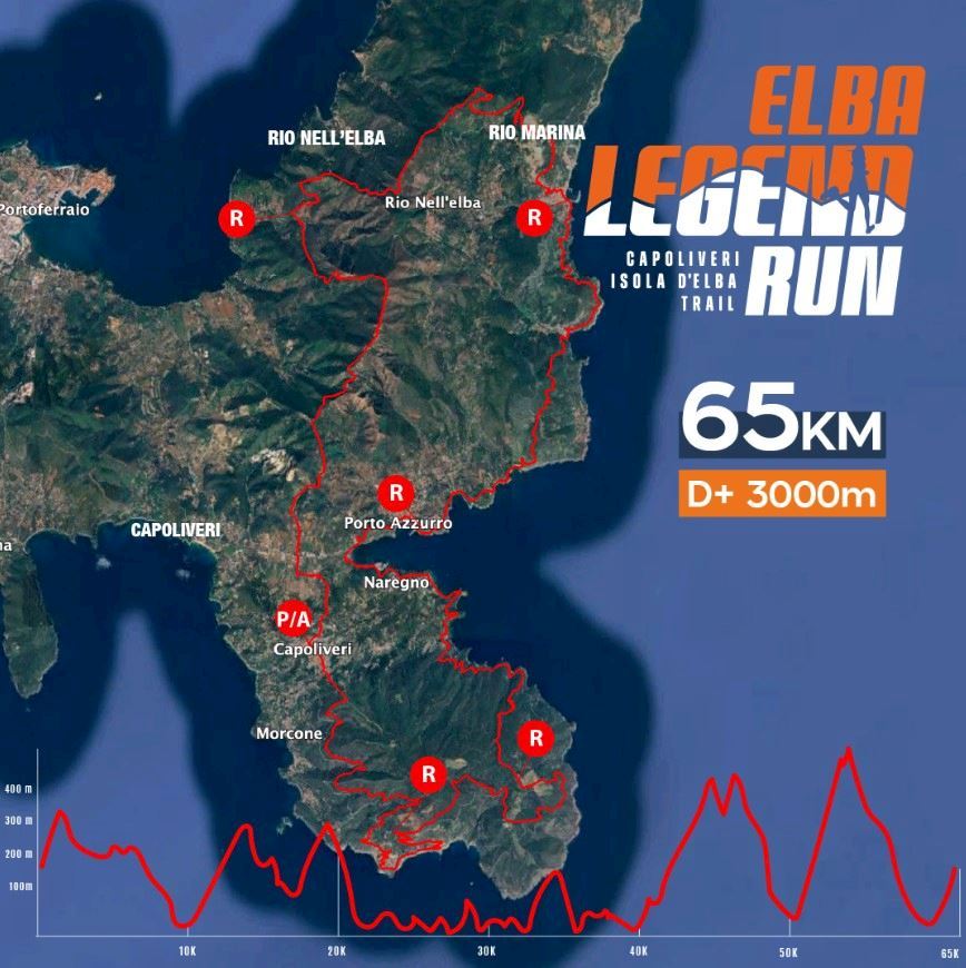 Elba Legend Run Route Map