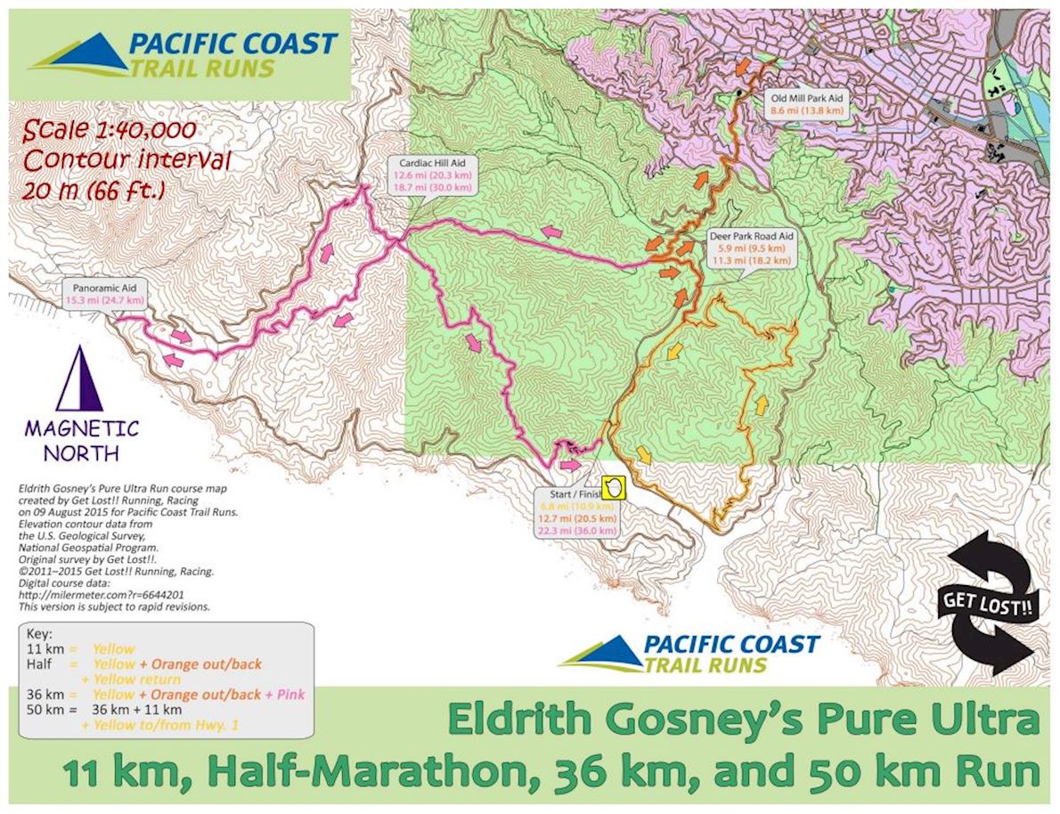 Eldrith Gosney’s Pure Ultra Mappa del percorso