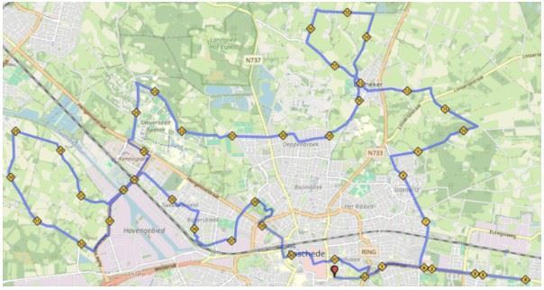 Enschede Marathon MAPA DEL RECORRIDO DE