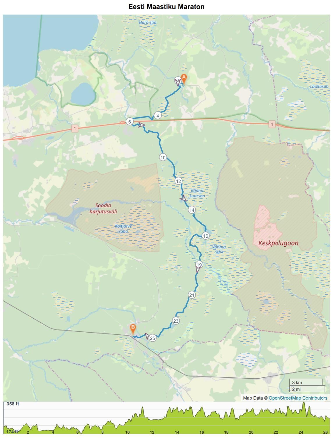 Estonian Wilderness Marathon ITINERAIRE