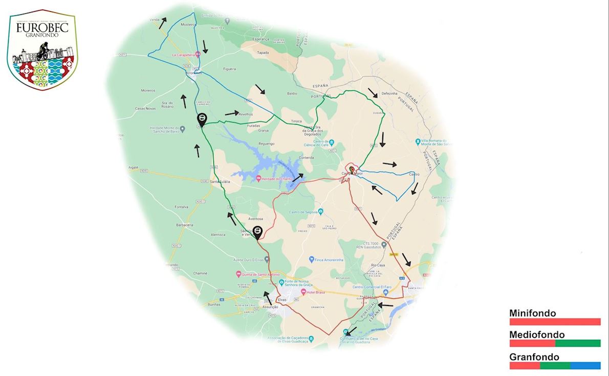 EuroBEC Granfondo MAPA DEL RECORRIDO DE