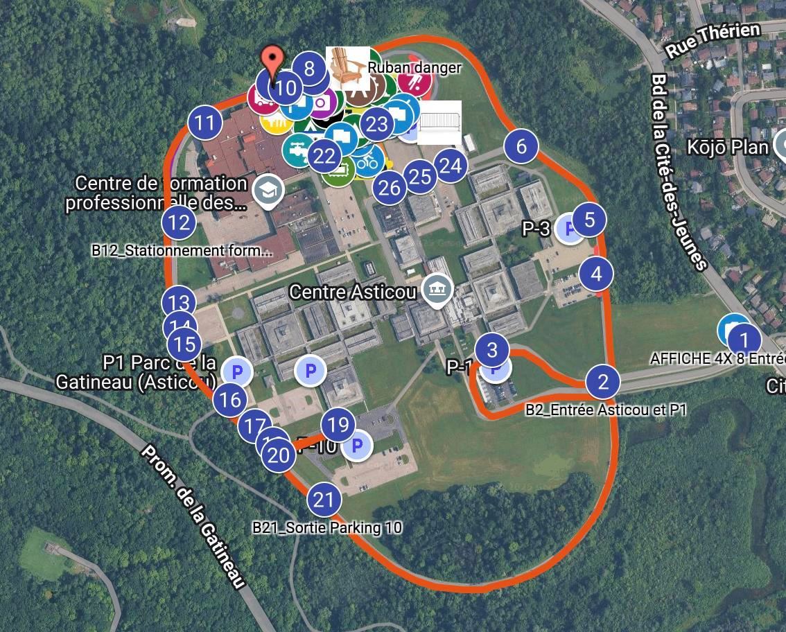 BougeBouge Outaouais Festival and World Cultures  Route Map