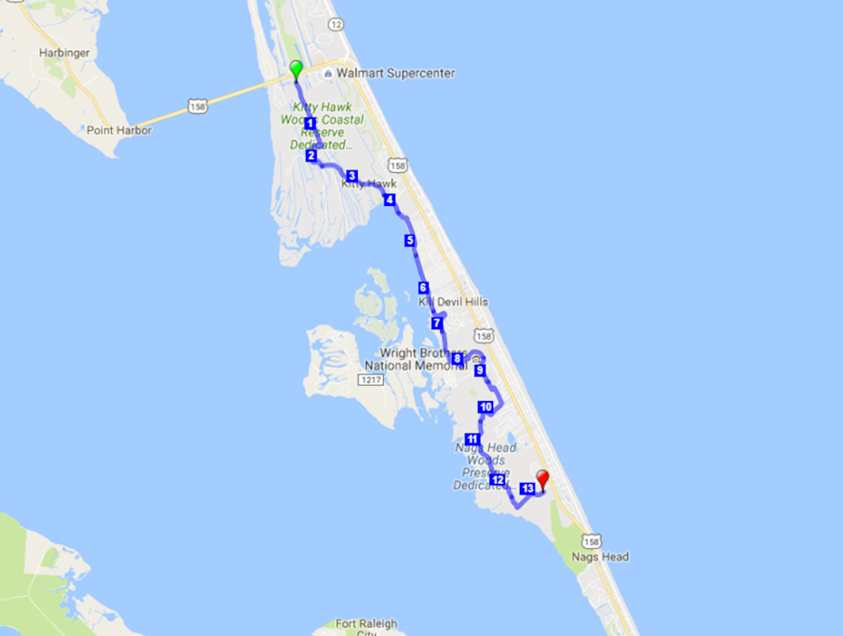 Flying Pirate Half Marathon MAPA DEL RECORRIDO DE