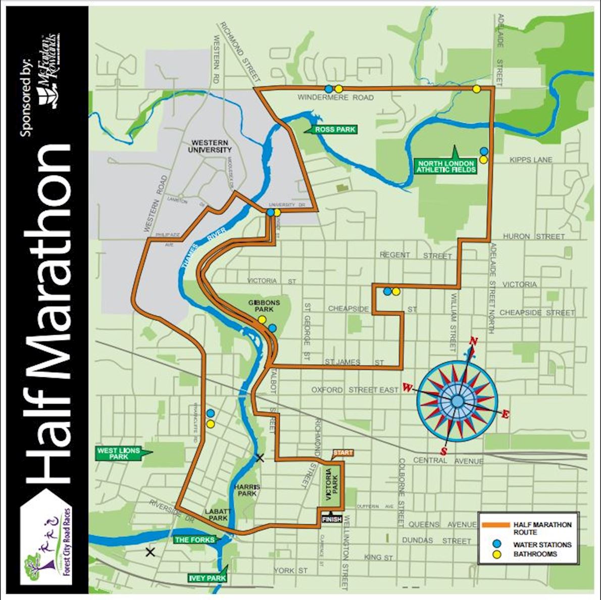 London Life Forest City Road Races Route Map