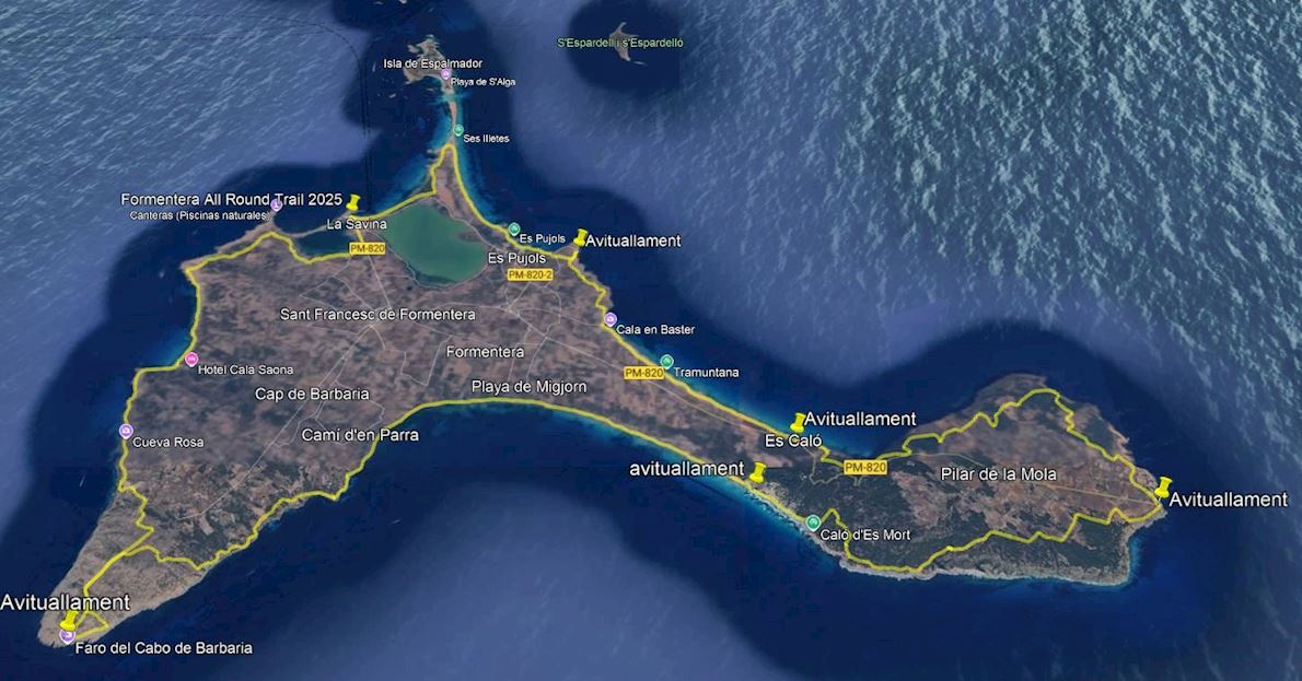 Formentera All Round Trail MAPA DEL RECORRIDO DE