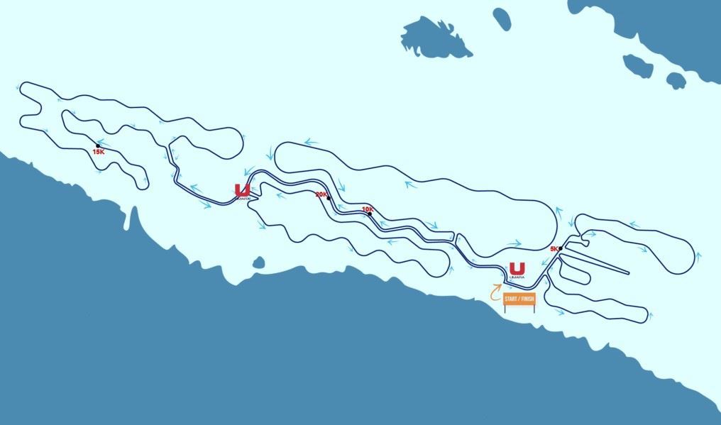 Icebug Frozen Lake Marathon MAPA DEL RECORRIDO DE