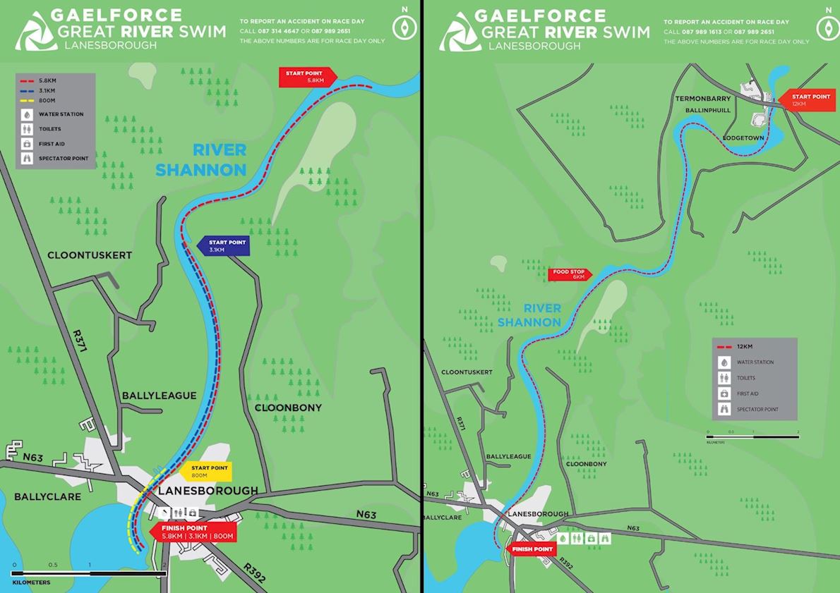 Gaelforce Great River Swim ITINERAIRE