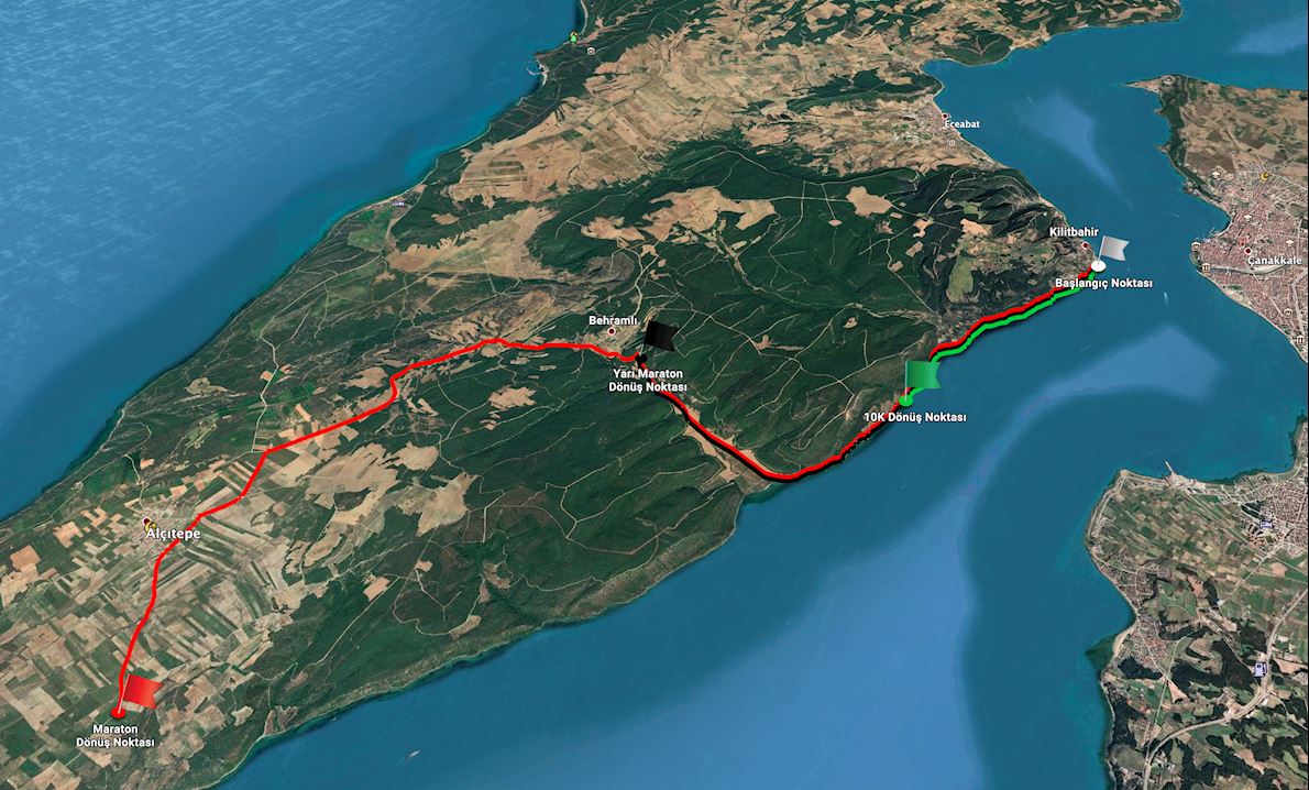 Gelibolu Maratonu Mappa del percorso