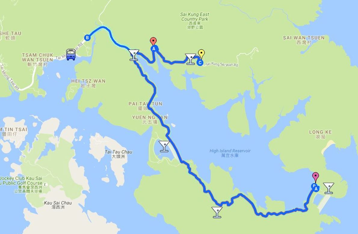 AVOHK Gammon China Coast Marathon Route Map