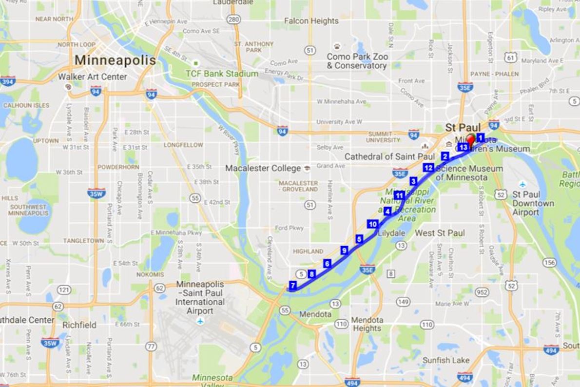 Get Lucky Minneapolis & St. Paul Half Marathon & 7K ITINERAIRE