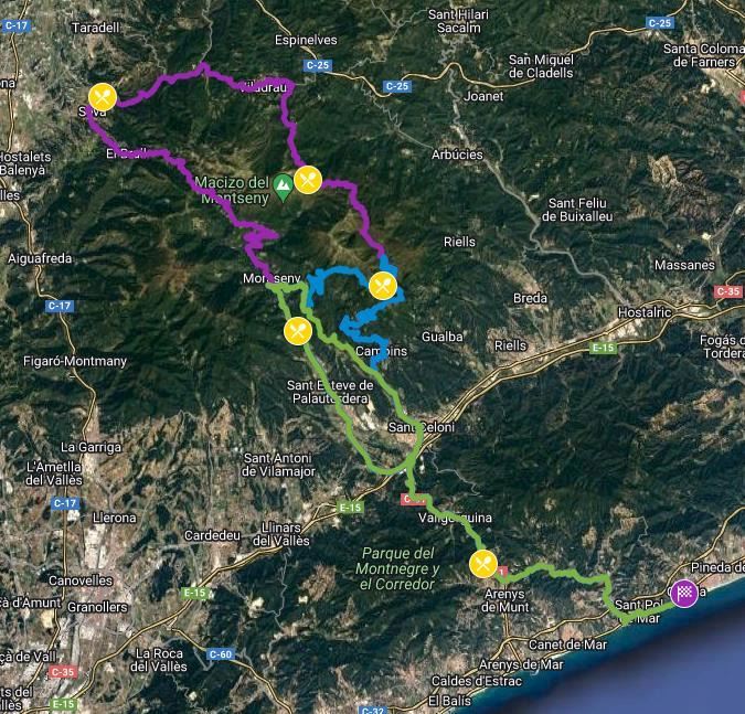 Gran Fondo Calella Barcelona Route Map