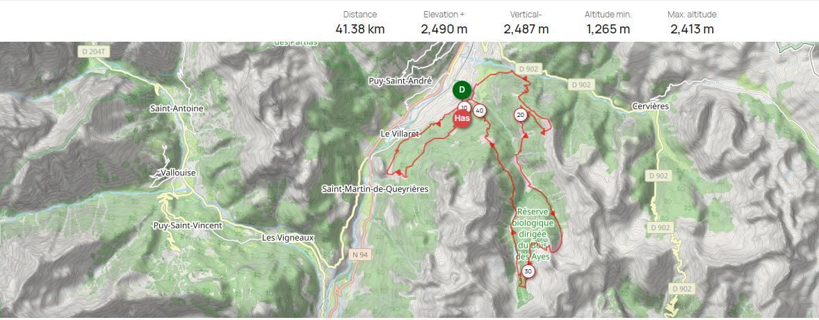 Grand Trail de l'Izoard Route Map