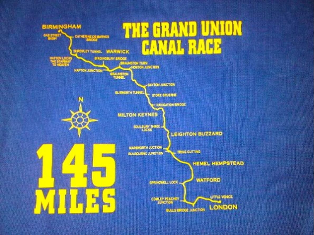 Grand Union Canal Race Mappa del percorso