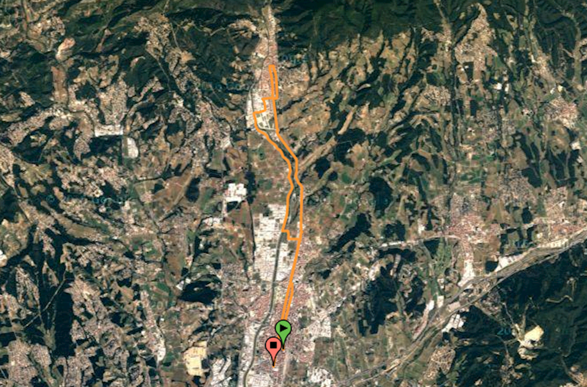 Medio Maratón de Granollers Mappa del percorso