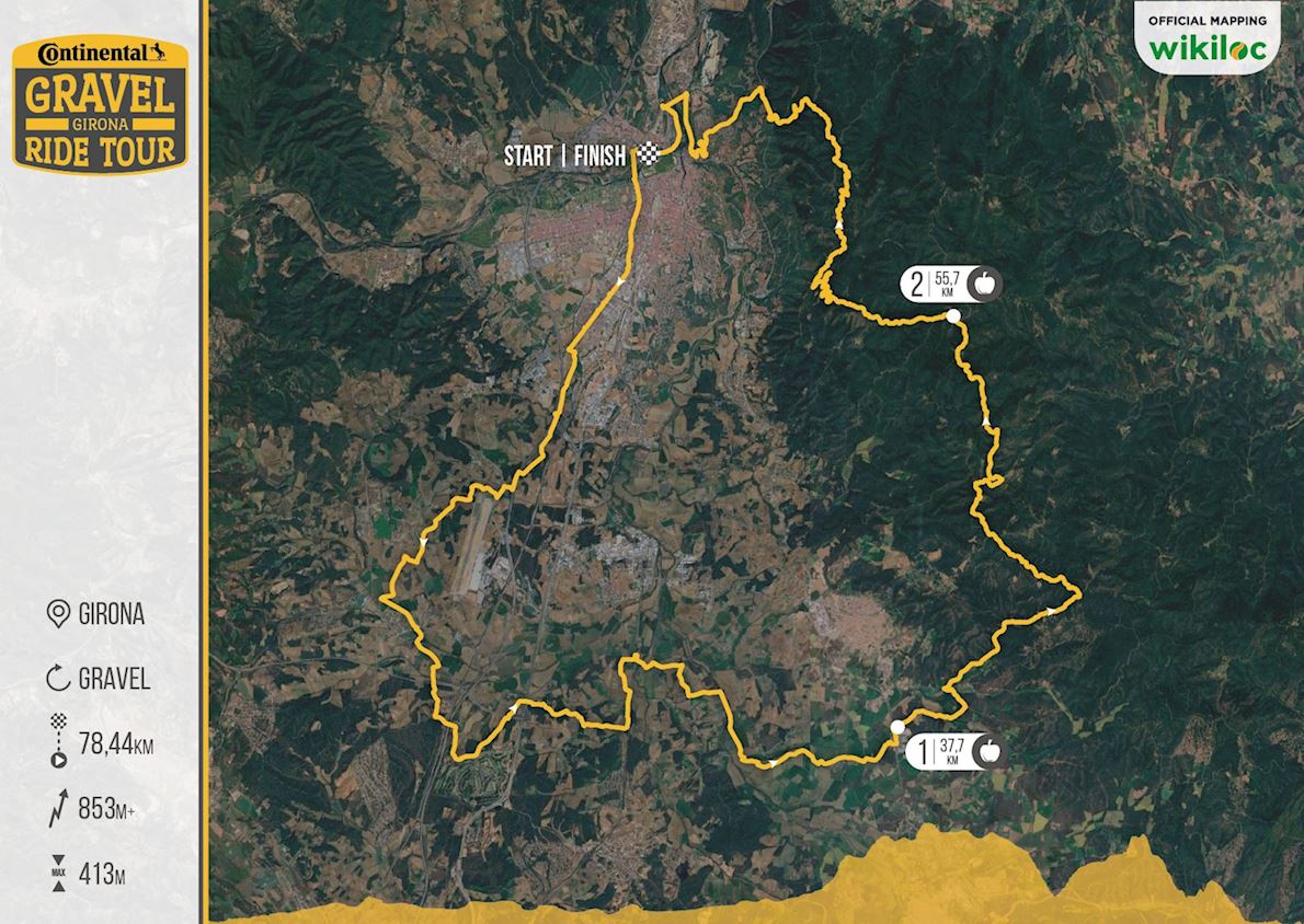 Continental Gravel Ride Tour - Girona - Sea Otter Europe 路线图