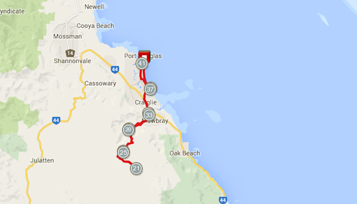 Great Barrier Reef Marathon Festival Mappa del percorso
