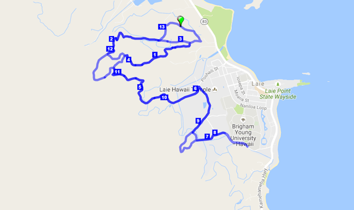 XTERRA Gunstock Trails Half Marathon 路线图