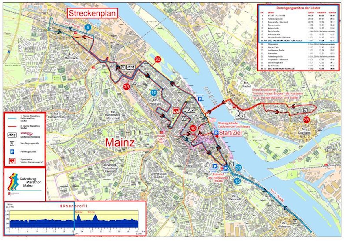 Gutenberg Marathon Mainz 07 May 2023 World S Marathons   Gutenberg Marathon Mainz Course Map 1190 