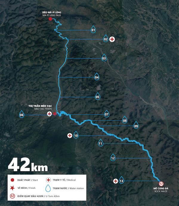 Ha Giang Discovery Marathon Mappa del percorso